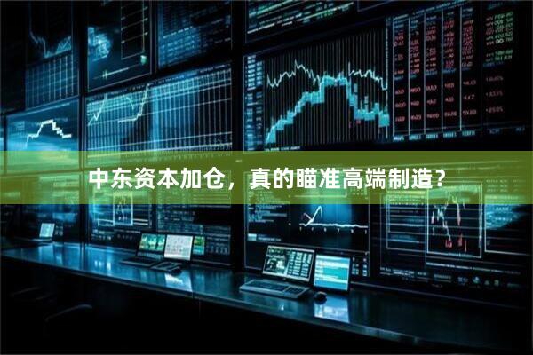 中东资本加仓，真的瞄准高端制造？
